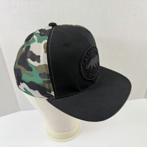 California Republic Hat Top Level Adult Adjustable Snapback Camo Black Cap